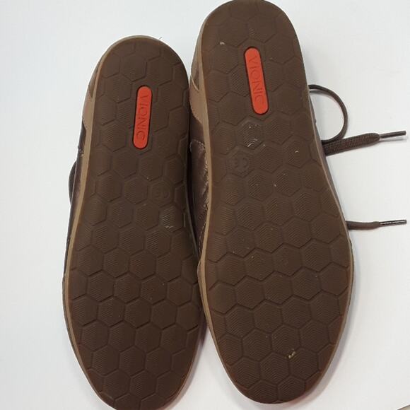 Vionic Womens Sz 6  Brown Suede Orthaheel Technololgy Grunge Low Top Sneakers - Picture 8 of 11